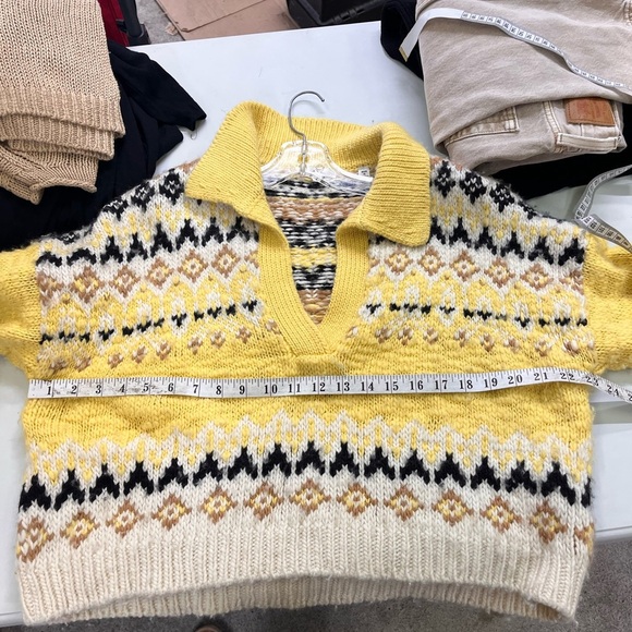A.L.C. Fair Isle Nordic Merino Wool Landry Sweater - Picture 9 of 10